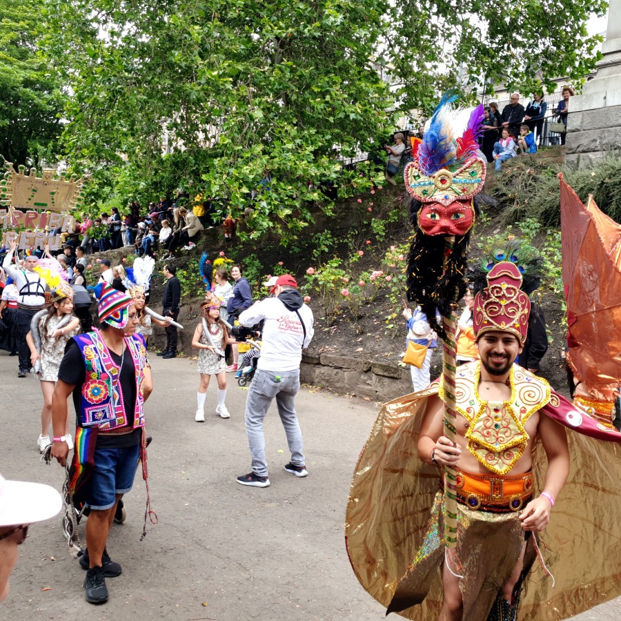Photo of parade participants in their costumes.